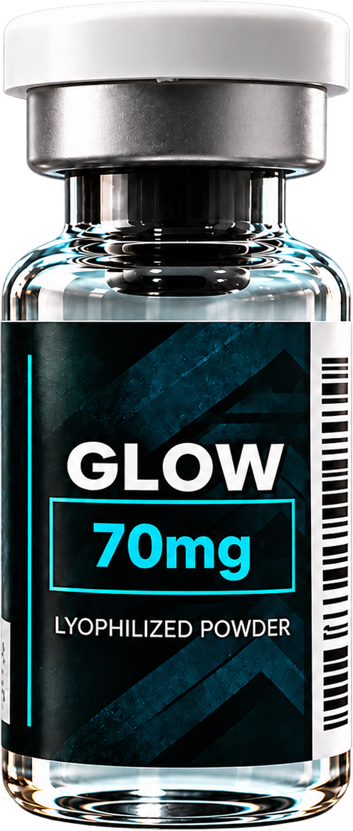 GLOW 70mg research vial